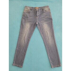 Judy Blue Skinny Jeans Large High Rise Casual Stretch Relaxed Fit Whiskering